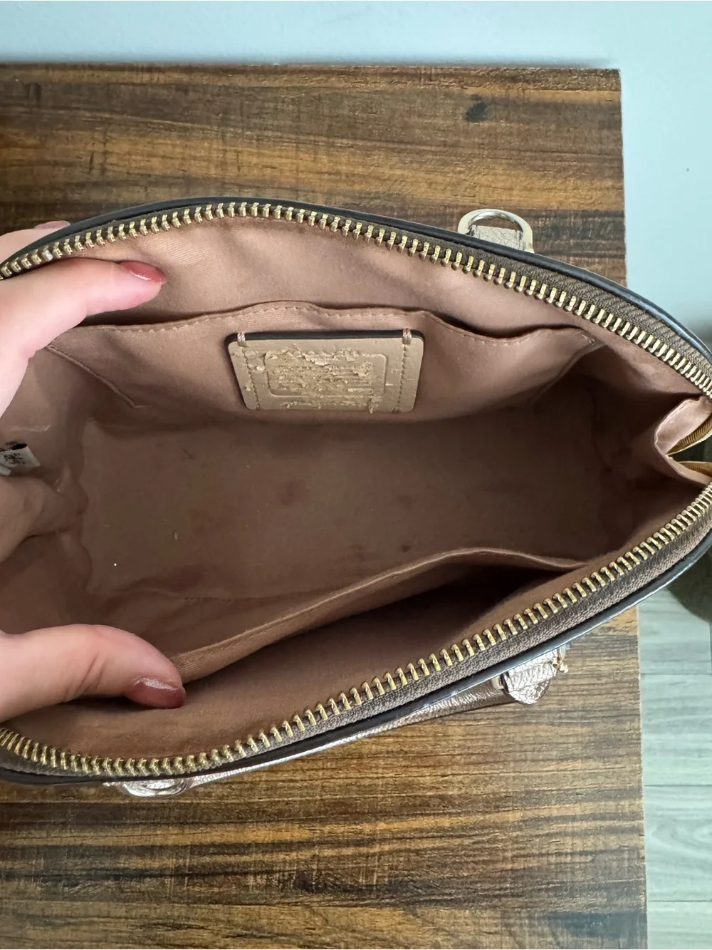 Brown Coach Purse and Wristlet